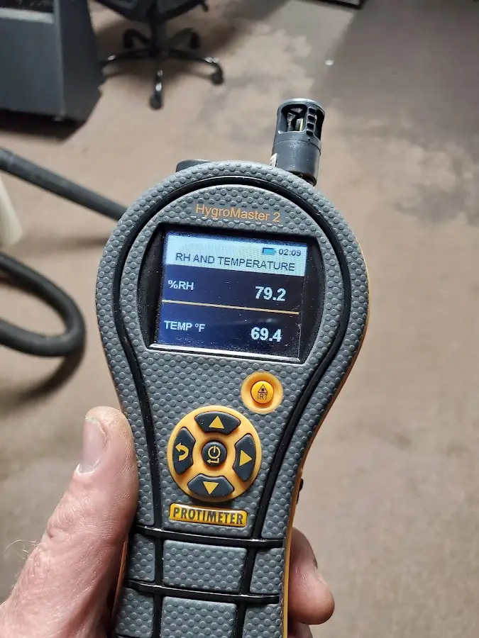 Moisture meter humidity assessment for Fire & Smoke Damage Restoration in Clayton